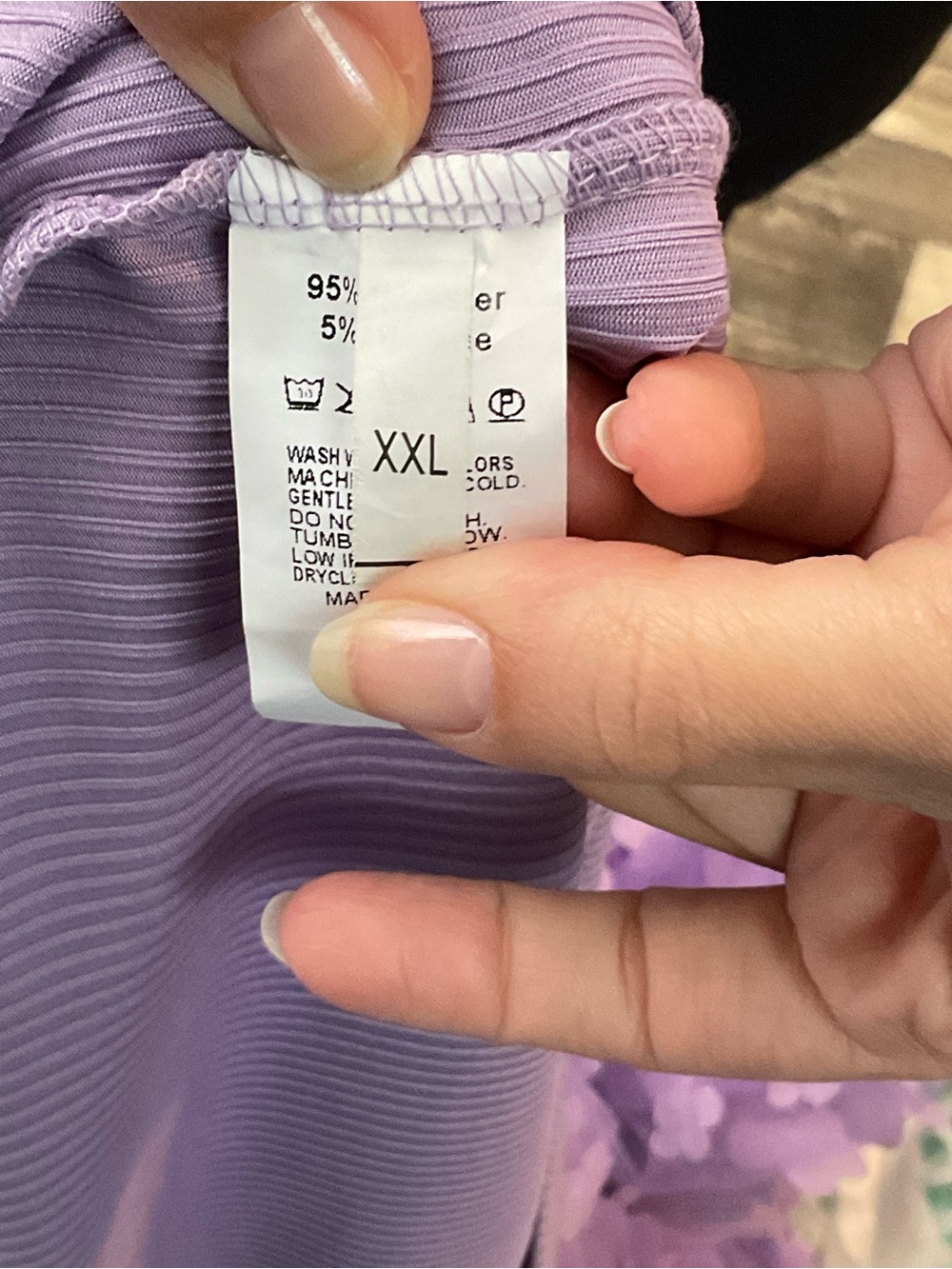 SHEIN Lilac Long-Sleeve Midi Dress with Sheer Floral Puff Sleeves**Fits Like 1X - Picture 5 of 11